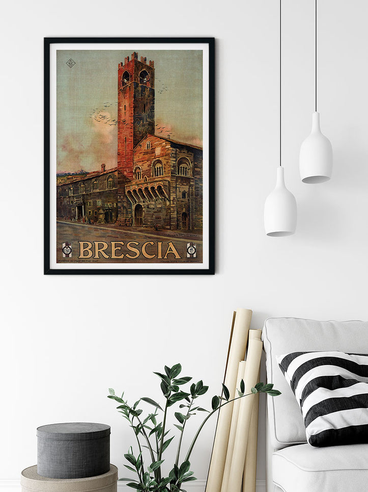 Brescia Italy Vintage Travel Poster