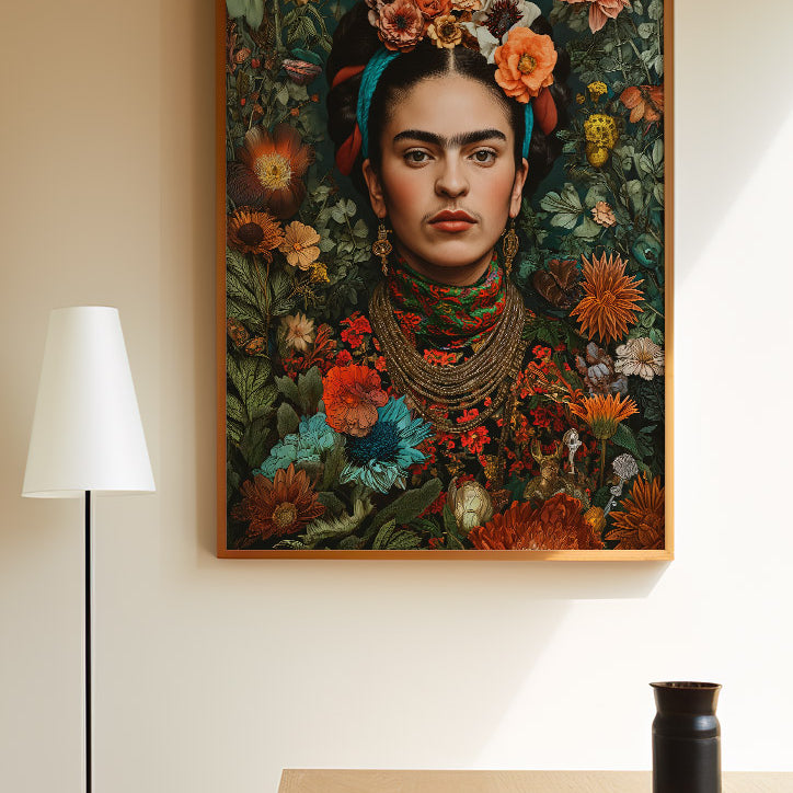 Frida Kahlo Colourful Portrait