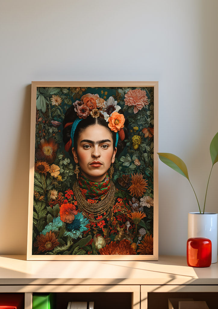 Frida Kahlo Colourful Portrait