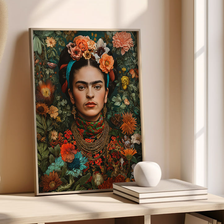 Frida Kahlo Colourful Portrait