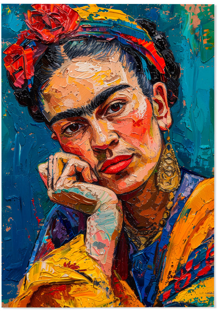 Frida Kahlo Impressionist Style Portrait | Mid-Century Modern Wall Art ...