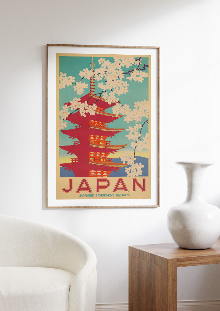 Retro Travel Poster Japan