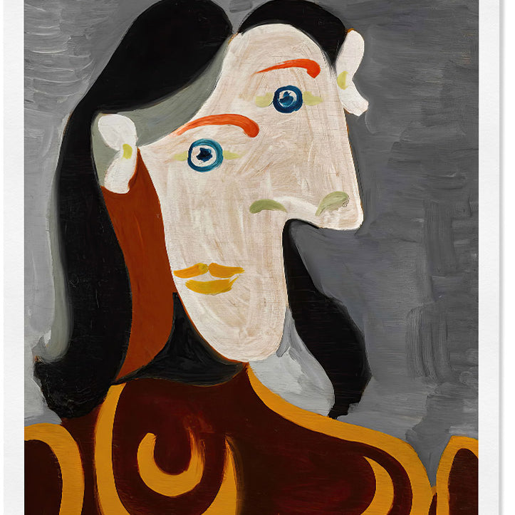 Picasso - Buste de femme à la robe brune