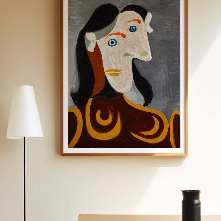 Picasso - Buste de femme à la robe brune