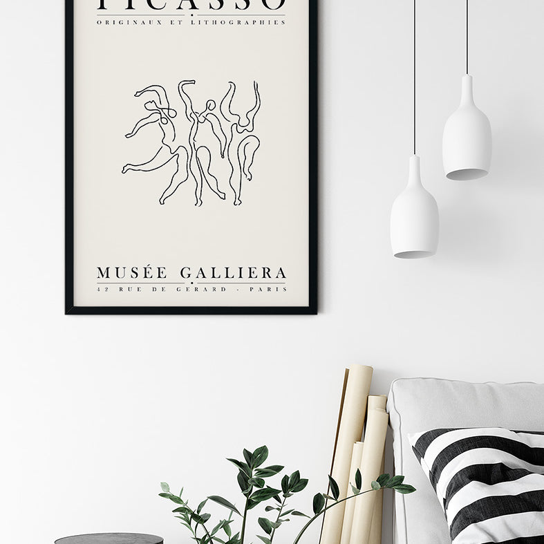 Picasso Line Art Poster - The Dance