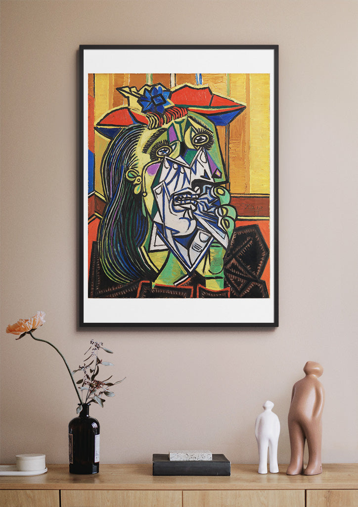 Art print features Picasso's iconic Weeping Woman painting from 1937