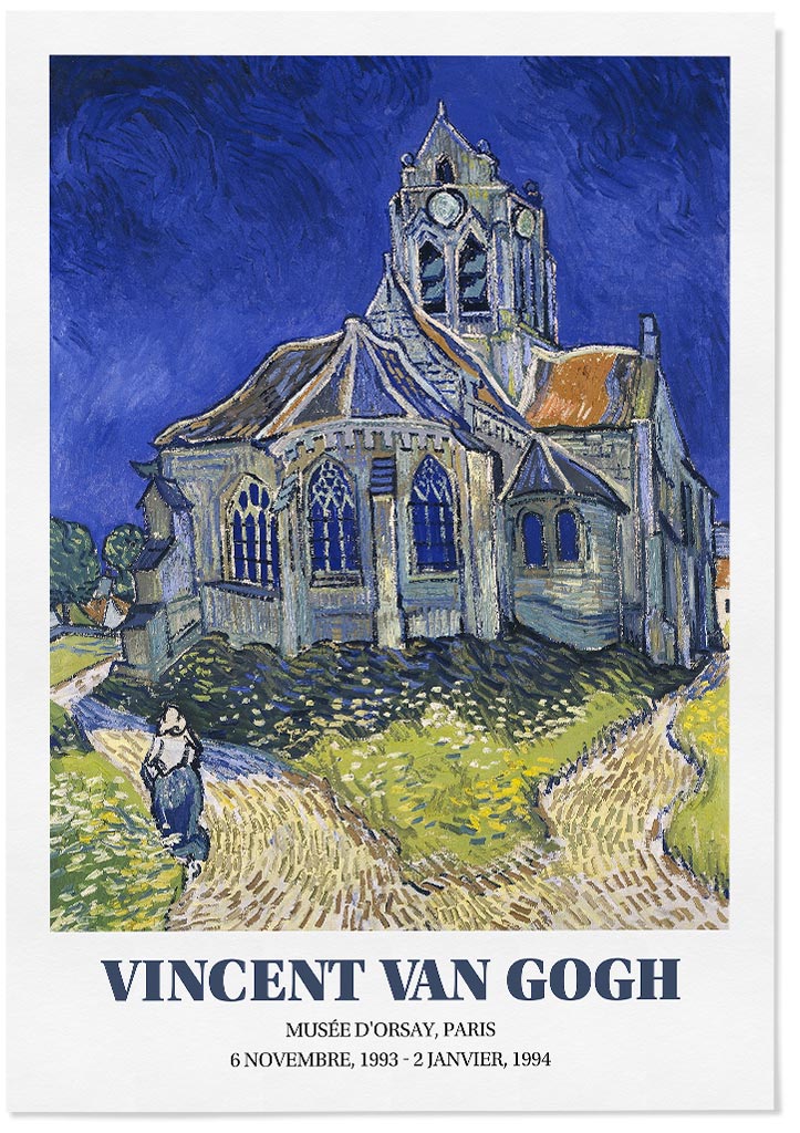 Vincent van Gogh Exhibition Poster - Church at Auvers