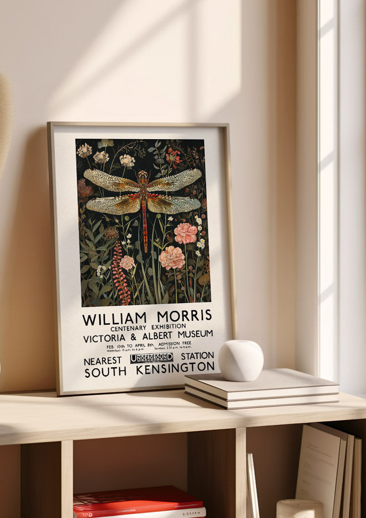 William Morris Exhibition Poster - Dragonfly