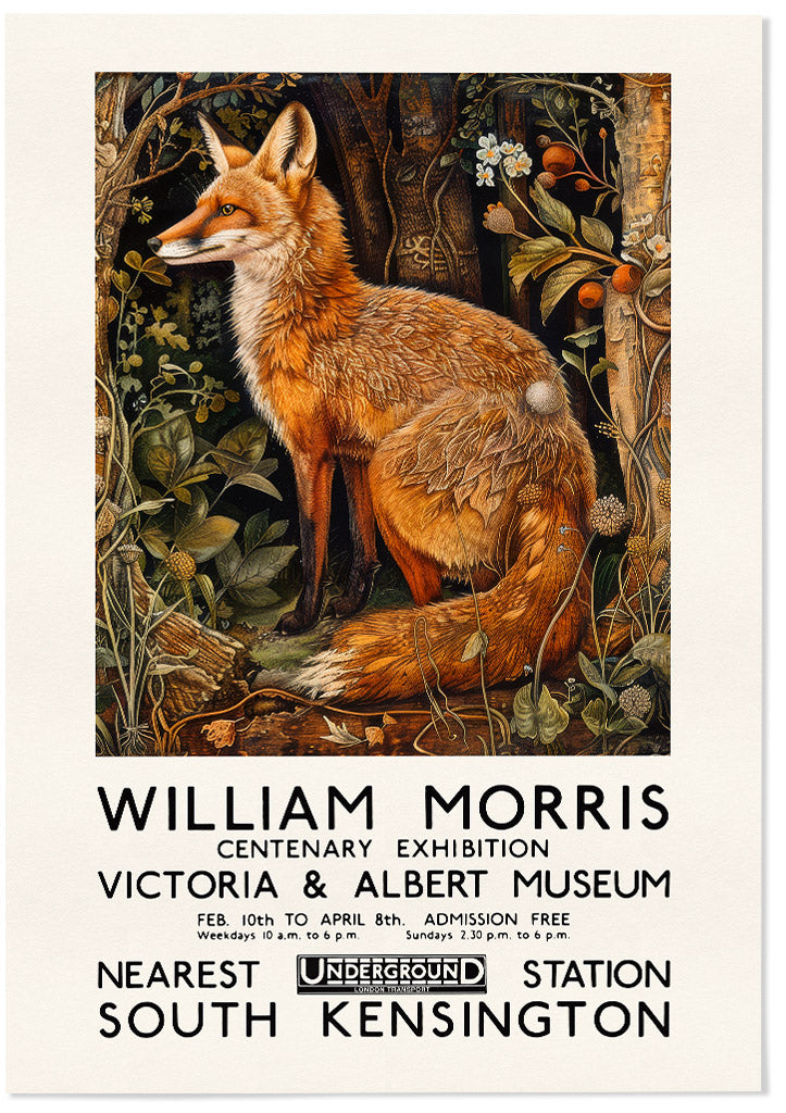 William Morris V&A Exhibition Poster , Fox