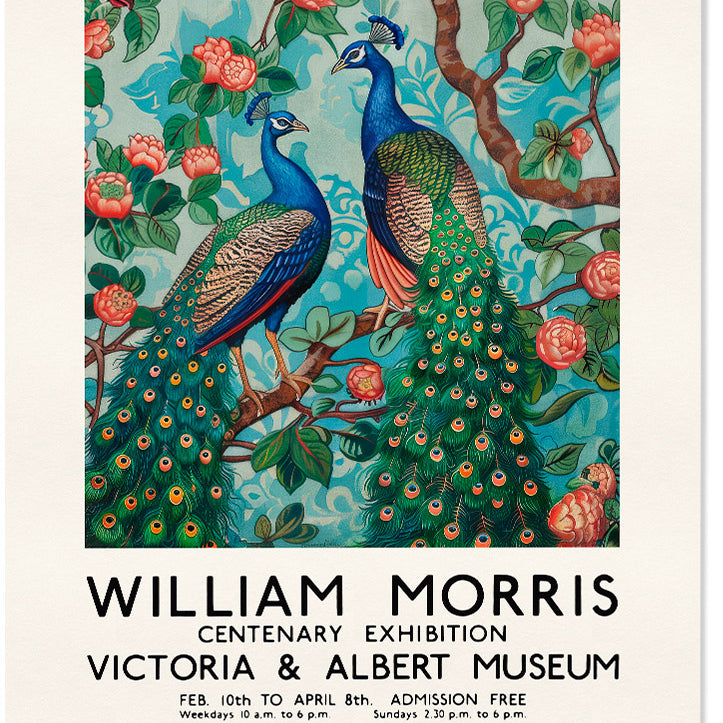 William Morris V&A Exhibition Poster - Peafowl