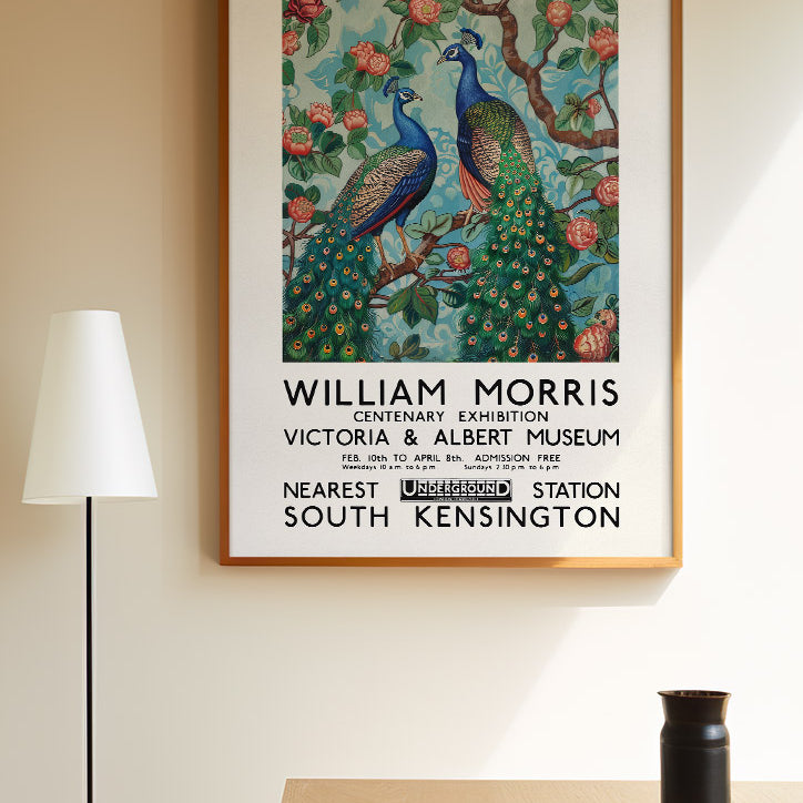 William Morris V&A Exhibition Poster - Peafowl