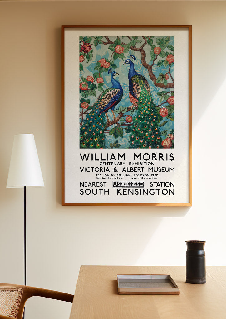 William Morris V&A Exhibition Poster - Peafowl