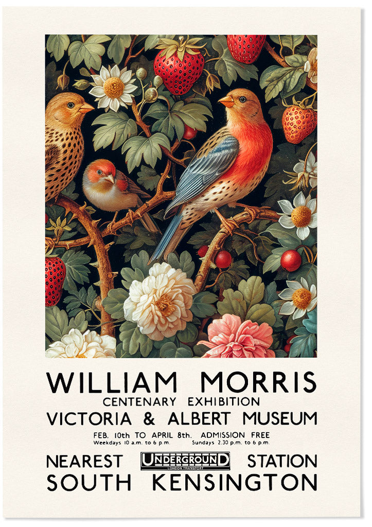 William Morris Strawberry Thief Poster