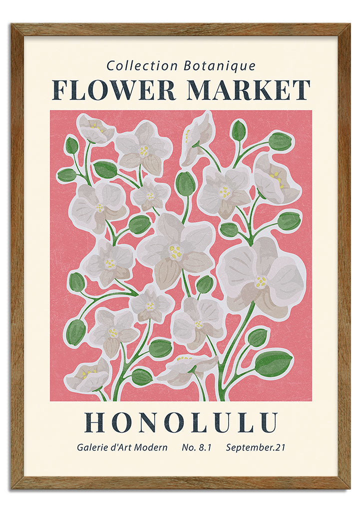 Flower Market Honolulu Poster