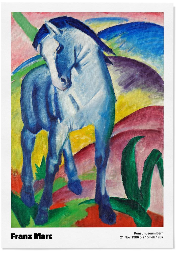 Franz Marc Blue Horse Exhibition Poster | Modern Wall Art – Posterist