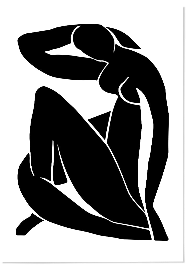 Henri Matisse Cut-Out Poster - Black Nude Shape