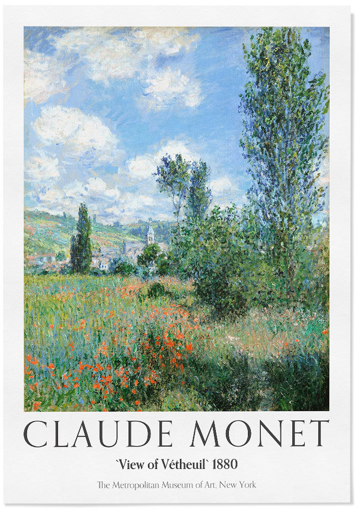 Claude Monet Art Prints & Posters | View of Vétheuil Painting – Posterist