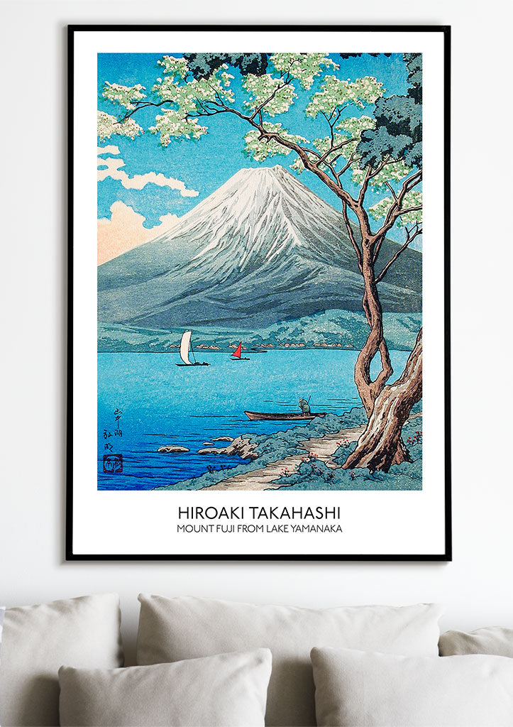 Japanese Art Print - Mount Fuji from Lake Yamanaka – Posterist