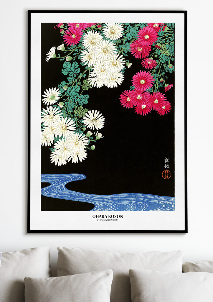 Vintage Flower Print - Chrysanthemums