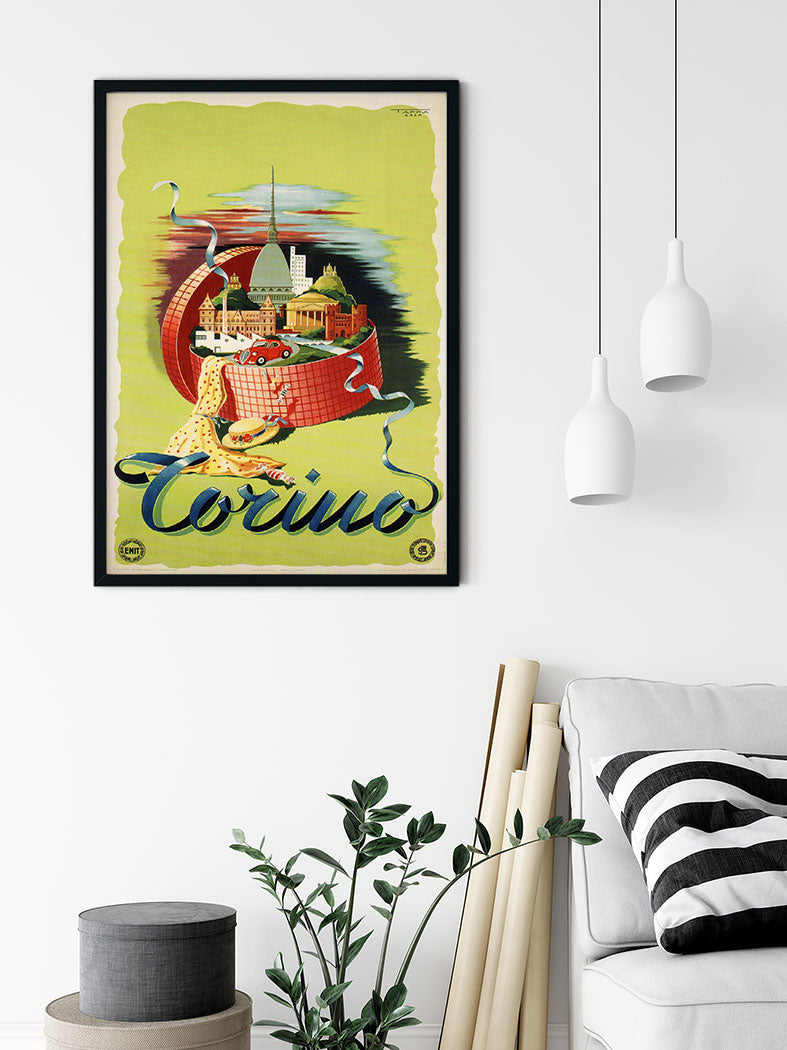 Torino Vintage Travel Poster