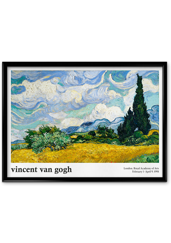 Vincent van Gogh - Wheat Field with Cypresses Exhibition Poster