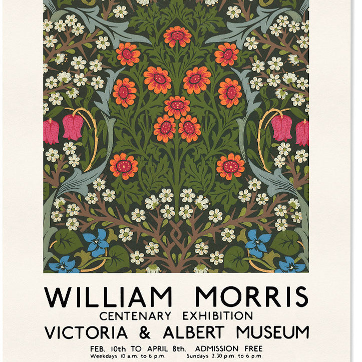 William Morris Blackthorn floral poster
